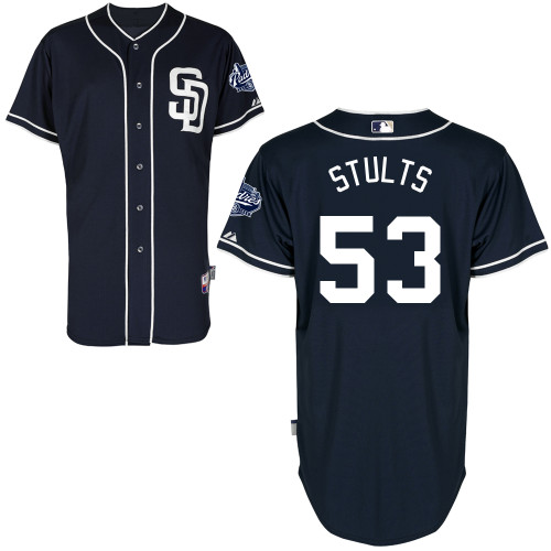 Eric Stults #53 MLB Jersey-San Diego Padres Men's Authentic Alternate 1 Cool Base Baseball Jersey
